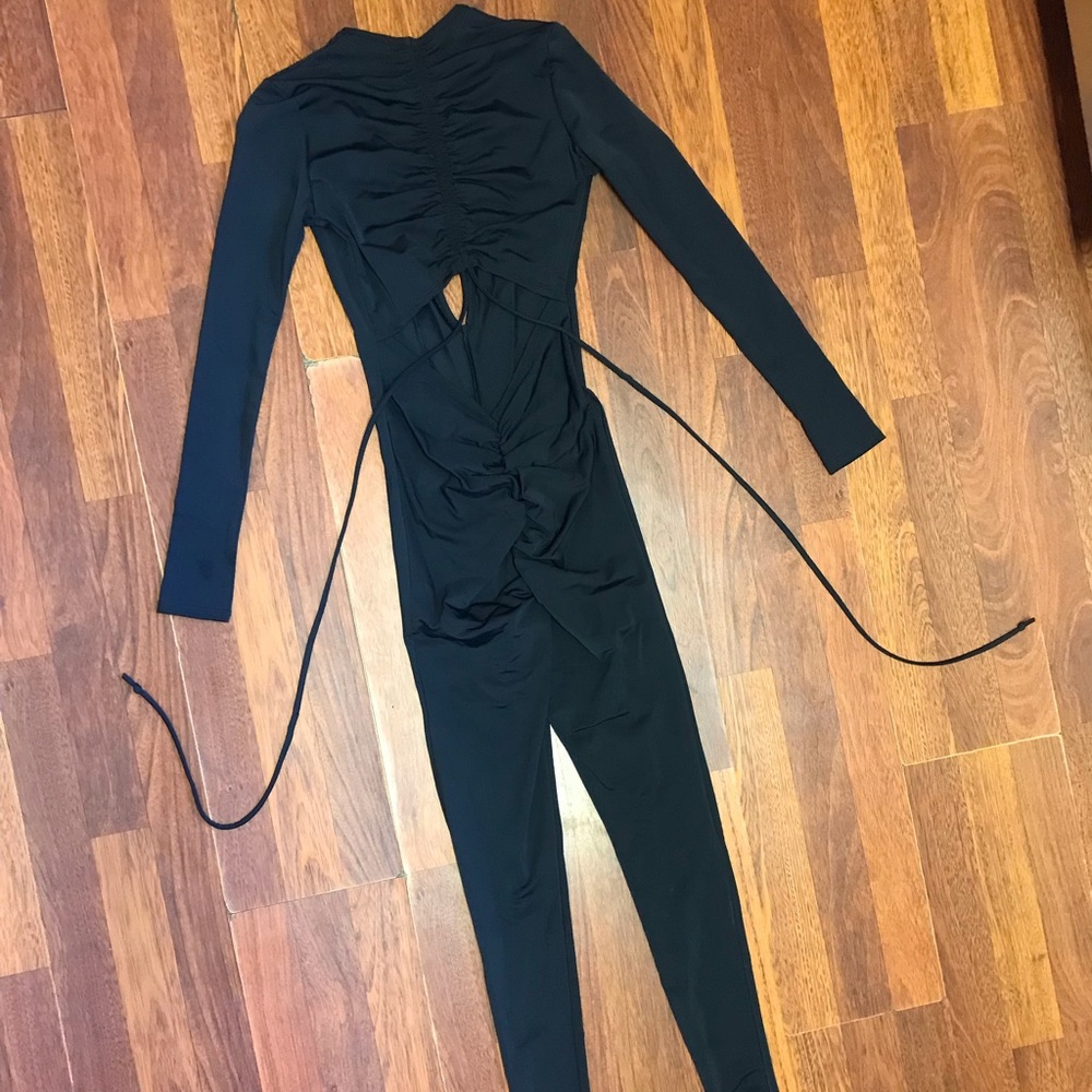 Fashion Nova open back long sleeve jumpsuit